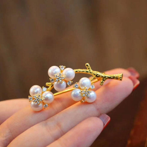 Freshwater Pearls Blossom Brooch - House Of Pearls